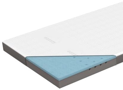 Genius Eazzzy Topper Deluxe 200x200x9cm H2 H3 - orthopädische Matratzentopper für Matratze & Boxspringbett aus Gelschaum | Matratzenauflage 200x200cm für Allergiker inkl. Bezug, Weiß