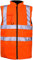 TrendyFashion Herren-Weste, reflektierend, gut sichtbar, gefüttert, wendbar, Fleece, Arbeitskleidung, warme Weste, Körperwärmer, Orange, L