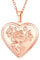 U7 Medaillon zum Öffnen Damen Custom Rosegold Collier Foto Bilder Amulett Blumen Herz Anhänger Halskette Herzanhänger Frauen Mädchen Personalisiert Souvenir Charm Modeschmuck für Ferien Dating