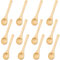 oupados Pack of 12 Small Wooden Spoons Wood Honey Teaspoon Wooden Kitchen Spoons for Spice Condiments, Coffee Tea Sugar Salt Jam Dessert Ice Cream Spoons, 13x3CM