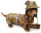 Euro Souvenirs Deko Figur Dackel in Tracht 15 cm, Dekoration Tier Hund Lederhose Bayern Schild