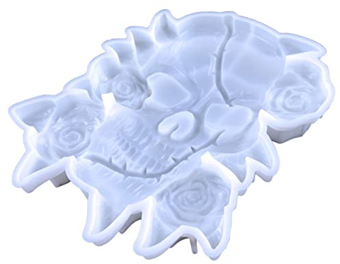 EXCEART Halloween Skull Silicone Mold Flexible Mould for Crafting Decorative Ornaments Easy to Clean for Projects Halloween Decor