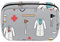 Große Kosmetiktasche, Kosmetiktasche, Reise Make up Tasche, Kosmetik Reisetaschen, tragbare Kulturtasche, geräumige Kosmetiktasche für Frauen und Mädchen,Cartoon Doktor Muster