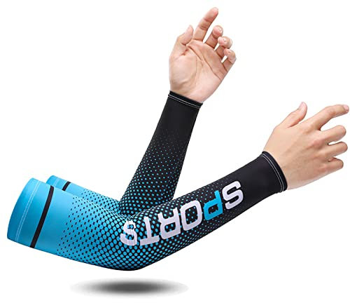 WUDQIJI Arm Sleeves Armstulpen Kühlung UV-Schutz Arm Sleeves Kühlende Armabdeckung Sport Armlinge Kühlung UV-Schutz Ärmlinge Tattoo Cover Leichte Dünne Rutschfeste für Laufen Reiten Golf Einheitsgröße