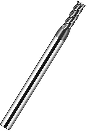 gvivej Wolframstahl Schaftfräser, 3 mm VHM CNC Hartmetall Fräser, 4 Flöten Spiralfräser, Zentriert, für Metall Holz Acryl Kunststoff