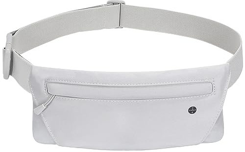 JasGood Laufgürtel für Handy Bauchtasche Hüfttasche Elastischer Lauftasche für Damen und Herren Gürteltasche Brusttasche zum Laufen Joggen Fitness Sport,Grau