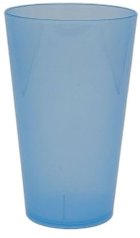 éco gobelets - Gobelet Réutilisable, Économique, Recyclable - Verre en Plastique Rigide Polypropylène sans BPA - Passe au Lave-Vaisselle - Bleu - 30cl x50