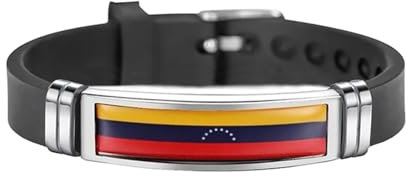Pulsera Con Bandera De Venezuela – Pulsera Con Bandera Nacional De Moda, Brazalete Con Banderas, Pulseras Deportivas De Silicona Ajustables, Pulsera Para Hombres, Joyería, Accesorio De Fiesta Salva
