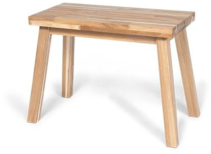 ARROWSTONE Kleine Bank, 100 % Akazienholz, 66 cm hoch, 27,9 cm breit, rückenfrei, einfache Montage, natürliches Wachs-Finish, kleiner Beistelltisch, Holzbank für Pflanze, Esszimmer, Hof, Garten,