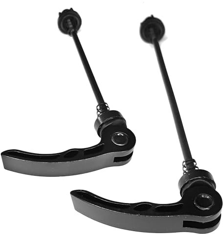 cyclingcolors 2x Fahrrad Schnellspanner Fahrrad Vorder und Hinterrad Schnellspanner Quick Release Achsen Bicycle Quick Release MTB Rennrad, schwarz