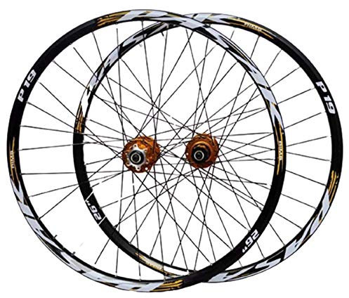 26, 27,5, 29 Zoll Mountainbike-Laufradsatz Fahrrad-Laufrad-Laufradsatz (vorne + hinten) doppelwandig aus Aluminiumlegierung mit Schnellwechsel-Scheibenbremse 32H 7-11-Gang-Kassette,B,29inch