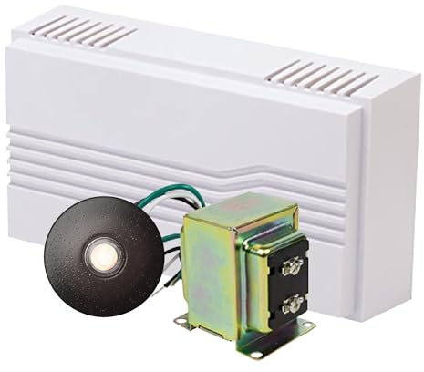 Newhouse Hardware Hardwired Chime Kit with 16-Volt/30VA Transformer and Recess-Mount Metal Oil-Rubber Bronze Button