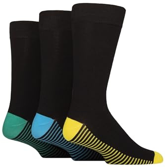 SockShop Wildfeet Mens Patterned, Spots and Stripes Bamboo Socks Pack of 3
