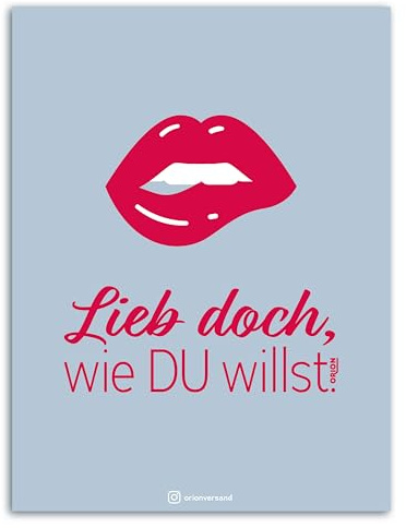 Close Up ORION Kunstdruck | Erotisches Wandposter | Hochwertiges Erotik Plakat | Sexy Dekoration für Schlafzimmer Geschenkidee für Erwachsene | 30x40 cm (Lieb doch wie DU willst)
