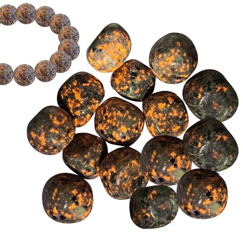 Edelsteine, 1 kg Feuerstelle Felsen Flammensteine, Rohsteinkristalle, Edelstein Mineralkugel, Brunnen Felsen für Armband, Halskette, Ohrringe