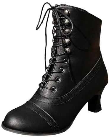 EJIMUQO Regalo Di Natale Stivali Blu Donna Pelle Stivaletti In Pelle Donna Stivali Gambale Largo Curvy Stivali Imbottiti Stivali Alti Con Tacco Marroni Stivali Bambina 25 Neri