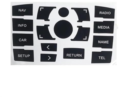 ALaaaaL Auto Klimaanlage Knopf Aufkleber Für Audi A6 C6 4F 2004-2011,Knopf Reparatur Aufkleber Selbstklebende Klimaanlage Dash Knopf Aufkleber,Multimedia Type A