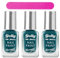 3 Pack Bundle - Barry M Gelly Nail Paint (3x 10ml) Ocean Blue Huckleberry Shade. A Hadco Bundle with a Hadco Emery Board Included. (Ocean Blue Huckleberry, One Size)