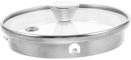 PEPLAYTAL Clear Glass Lid for Hot Pressure Pots Cooking Pots Frying Pans Replaceable Lid for Healthy Drinking Water Stylish Functional Cookware Accessory Inner