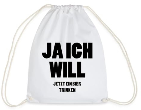 Spreadshirt Nur Wegen Dem Bier Hier Lustiger Party Spruch Turnbeutel