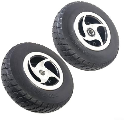 Für ältere Roller, Vollreifen, 22,9 cm, 2 80/2 50, Polyurethan-Rad mit verbesserter Fahrsicherheit (Hinterrad)