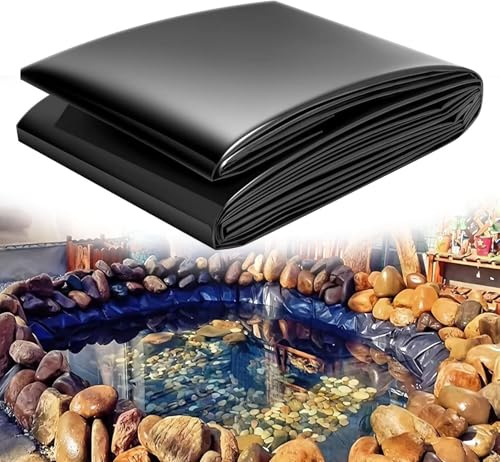 unmjgybc HDPE Pond Liner 4x39m Greenhouse Sheet Construction Sheet Black Heavy Duty Thickness Sealing Sheet Membrane