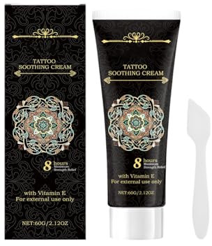 Skin Numbing Care Sanfte Reinigend Tattoo Creme, Feuchtigkeitsspendende, Reparierende und Ausbleichend Hautpflege Blam, Old & New Skin Art Moisturizer Care Brightener For Color Enhance 60g (1)