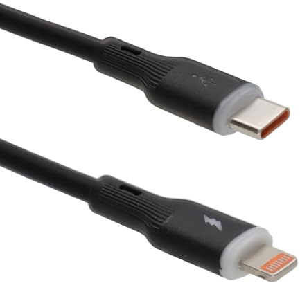kenable | iPhone to USB-C Cable |1m Fast Charging and Data Lead | Black Silicone