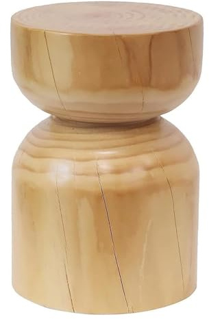 Handgefertigter Hocker aus Naturholz - 18 Zoll runder Fußhocker im Landhausstil, Beistelltisch aus Massivholz, Wohnzimmerdekor im amerikanischen Landhausstil, Sitzhocker for den Eingangsbereich(Wood c