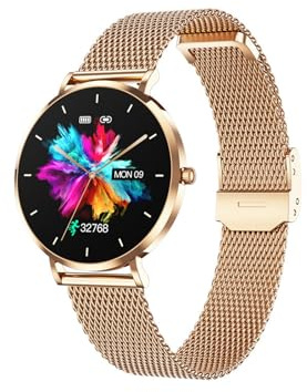 bergxperten mivora Eleganza Pro Smartwatch UltraDünn Pro Voll - Touchscreen SmartWatch - Elektronisches Armbandgerät mit moderner Touchtechnik