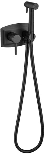 Bidet Handbrause aus Messing Set, Warmes und Kaltes Wasser Sprayer mit 2 Modi, Bidet Handbrause mit 1.5m Edelstahlschlauch für Toilette, Reinigung und Hygiene, Unterputz Bidet Set WC