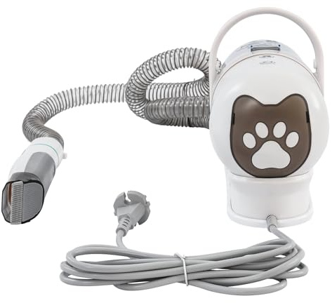 Hundeschermaschine | 7-in-1 Tierhaar Schermaschine mit Staubsauger | Schermaschine Hund mit 400W Motor und 6 Kammaufsätzen | Pflegeset für Hunde und Katzen mit Krallenschleifer und Pfotenpflege