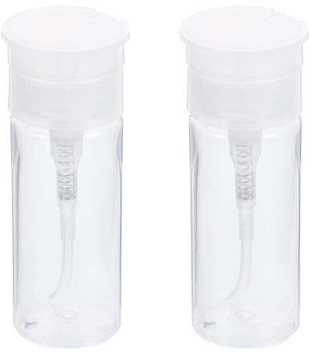 Bouteille Petg 100ml à Pression, Légère, Rechargeable et Étanche | Lot de 2 Pièces, Petg, pour Voyage et Déplacement, Usage Mains, Nettoyant Ongles