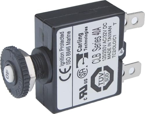 Blue Sea Systems Push Button Reset-Only CLB Circuit Breakers with Quick Connect Terminals