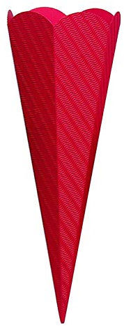 goldbuch 97853 Bastelschultüte 6-eckig, Rohling zum Selbsgestalten, Mit Steckverschluss zum Zusammenstecken, Schultüte 68 cm, Zuckertüte zur Einschulung, für Schulkinder & Berufsanfänger, Rot