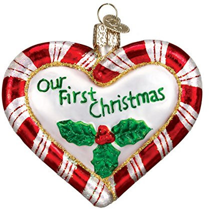 Old World Christmas Ornamente: Pfefferminz-Süßigkeiten-Glasornamente für Weihnachtsbaum, Pfefferminz-Herz, Mehrfarbig, 3.000 Stück