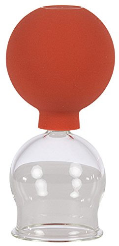 Schröpfglas mit Ball 4,5 cm, Schröpfgläser mit Saugball, medizinisch Schröpfen