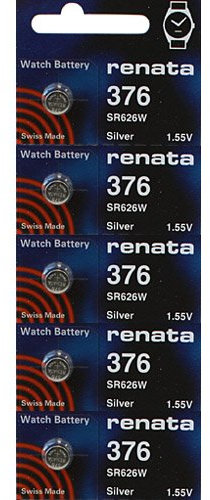 376 Watch battery - Strip of 5 Batteries
