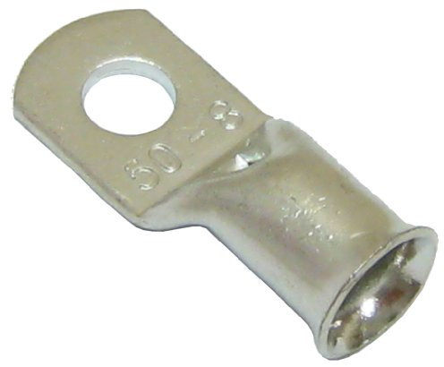 All Trade Direct 6 Copper Tube 50Mm X 8Mm Lug Battery Starter Cable Welding Crimp Terminal Ring