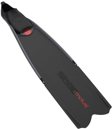 Seac Motus Langen Flossen Fußteil, Ideal für Tauchen und Apnöetauchen, schwarz, 39/40