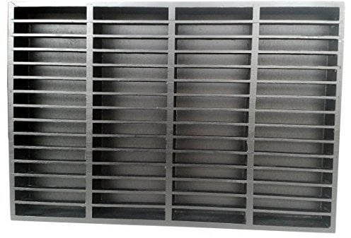 eCom Fabarius MC Regal für 60 Kassetten, Medienregal aus Holz (Kiefer), fertig montiert, Farbe Schwarz