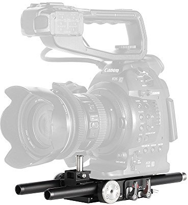 JTZ DP30 15 mm Pole Holder Base Plate for Canon EOS C100 C300 C500 Mark II Camera Cinecamera with JTZlink