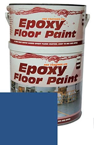 Epoxy Resin Floor Paint by Ask Coatings. for Garage, Industrial and Domestic. 2.5L (Dark Blue)