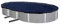 Winter Block WC1015OV - Cubierta para Piscina elevada Ovalada de 3,05 x 4,5 m, Color Azul Liso, con enrollador y Cable para instalación fácil, Alta Resistencia y Durabilidad, con protección UV