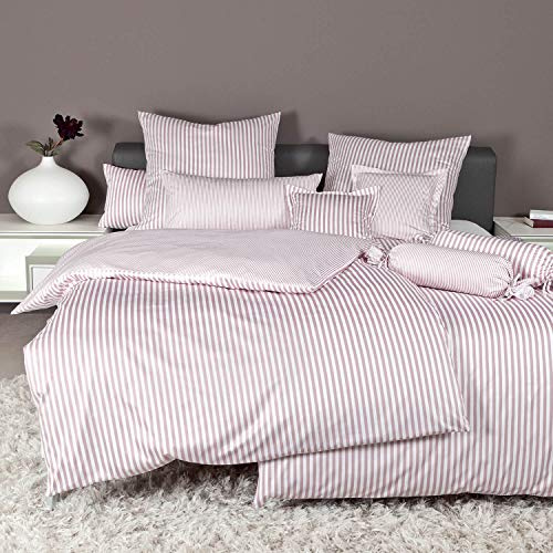 Janine Design Streifen-Bettwäsche modern Classic kreiderose Kissenbezug einzeln 40x40 cm breite Streifen