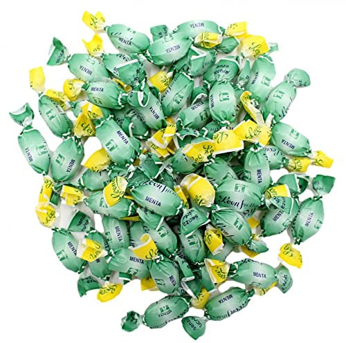 Leonsnella - Caramelle Senza Zucchero al MENTA - Confezione da 500 gr - Senza Coloranti e Senza Glutine - Dolcificate con isomalt, malititolo - Pastiglie Leone