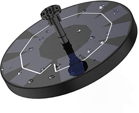 AISITIN Solarbrunnen für Draussen 2,5W, Solar Springbrunnen für Außen Eingebaute 1200 mAh Akku Teichpumpe Solar mit 10 Effekte Schwimmender Fontäne Pumpe mit 4 Stützstangen für Garten/Vogelbad/Teich