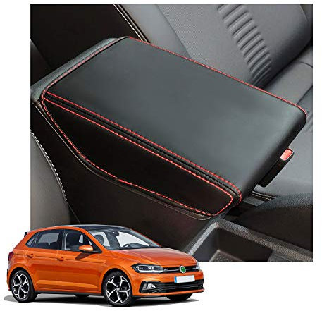 Mittelarmlehne Abdeckung für Nueu Polo MK6 AW1 GTI, Armlehnen Box Mittelkonsole Schutz Kastendeckel
