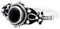 WINDALF Damen Ring mit Stein SANJA 8 mm Onyx Schutzring Silberring 925 Sterlingsilber (Silber, 62 (19.7))