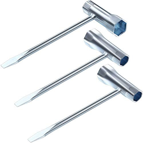 Mudder 13 by 19 mm Chainsaw Wrench Scrench T Wrench Spanner Tool (3 Pack)